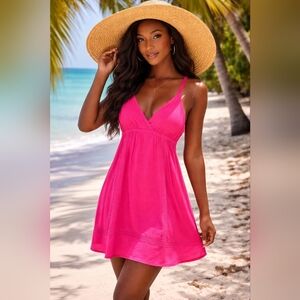 Billabong Hot Pink Spaghetti Strap Sundress